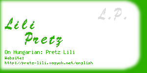 lili pretz business card